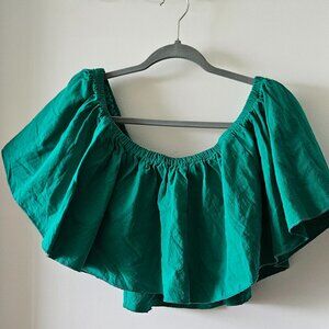 Green Flounce Top